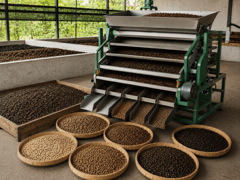 mesin ayakan biji kopi kering